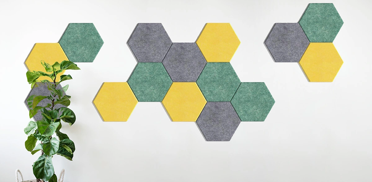 100% PET Acoustic Echo 3d Hegxon Pet Hexagon Type Décoration Murale Panneau  Acoustique En Fibre De Polyester Panneau Mural Echo 3D Panneau Acoustique  Du 14,18 €